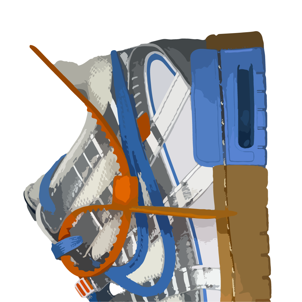 Nike Air Rubber Dunk OFF WHITE beskåret